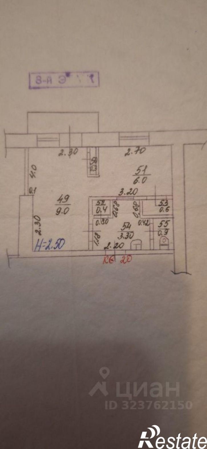2-комн квартира улица Калинина, 34А к2,  д. 34А к2
