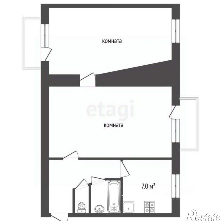 2-комн квартира Индустриальная улица, 8,  д. 8