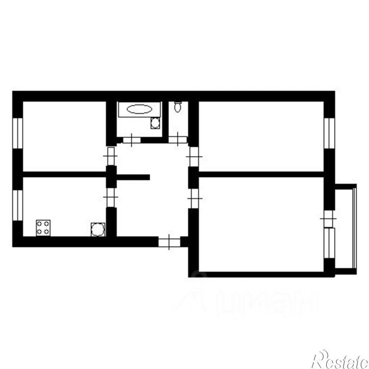 3-комн квартира пер Татаркина, 19,  д. 19