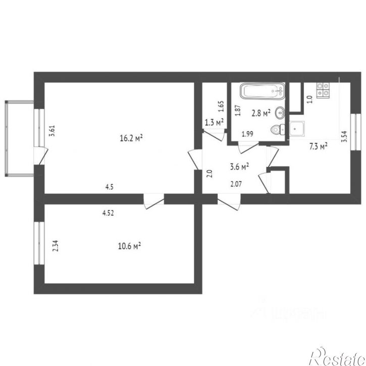 2-комн квартира улица Маяковского, 50,  д. 50